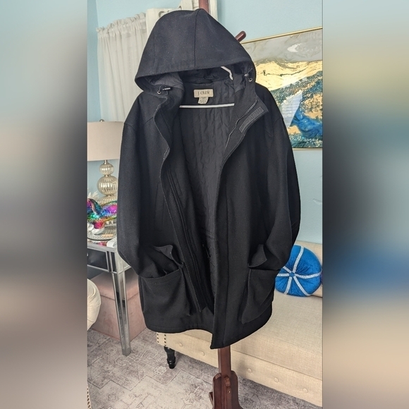 J. Crew Woman's Wool Coat / Hoodie Size XL - Picture 9 of 14